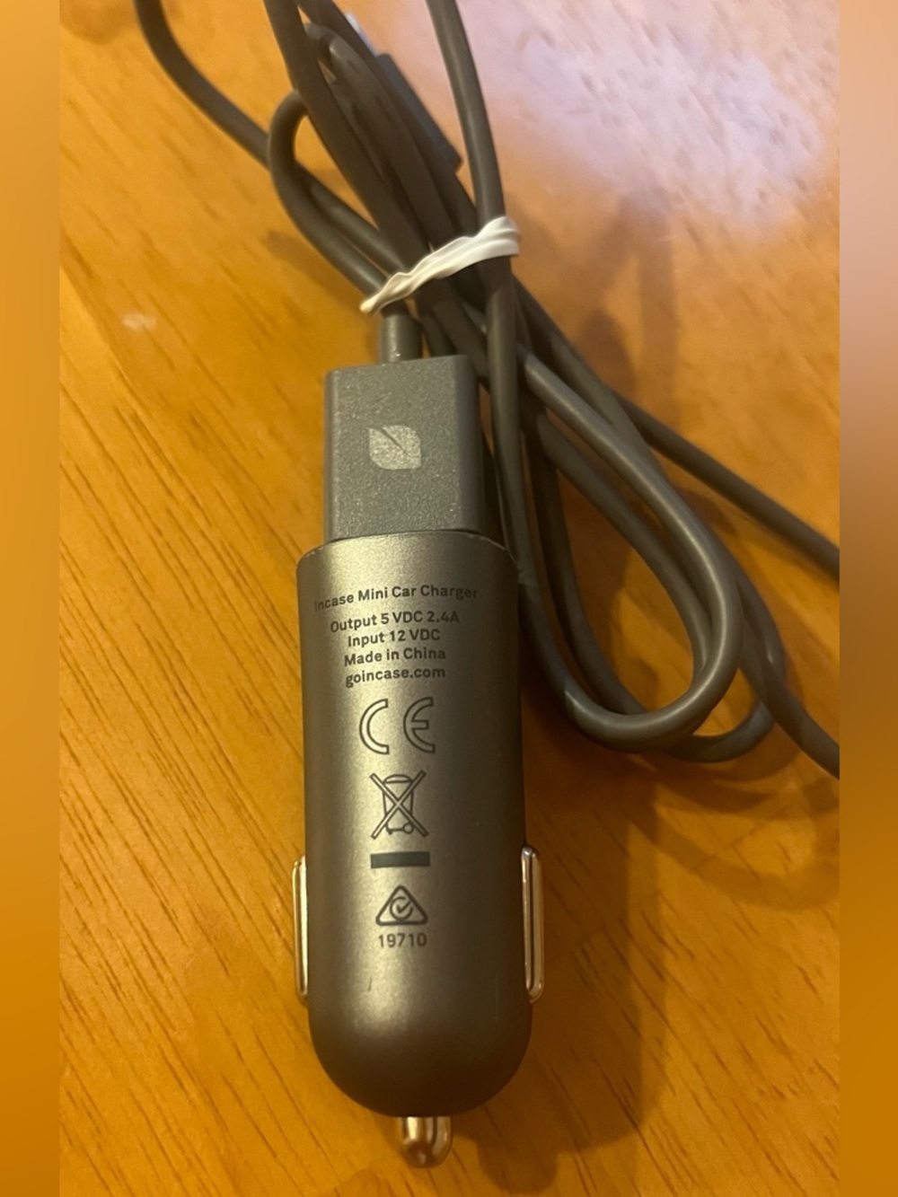 Incase High Speed Mini Car Charger with an attached charging cable
